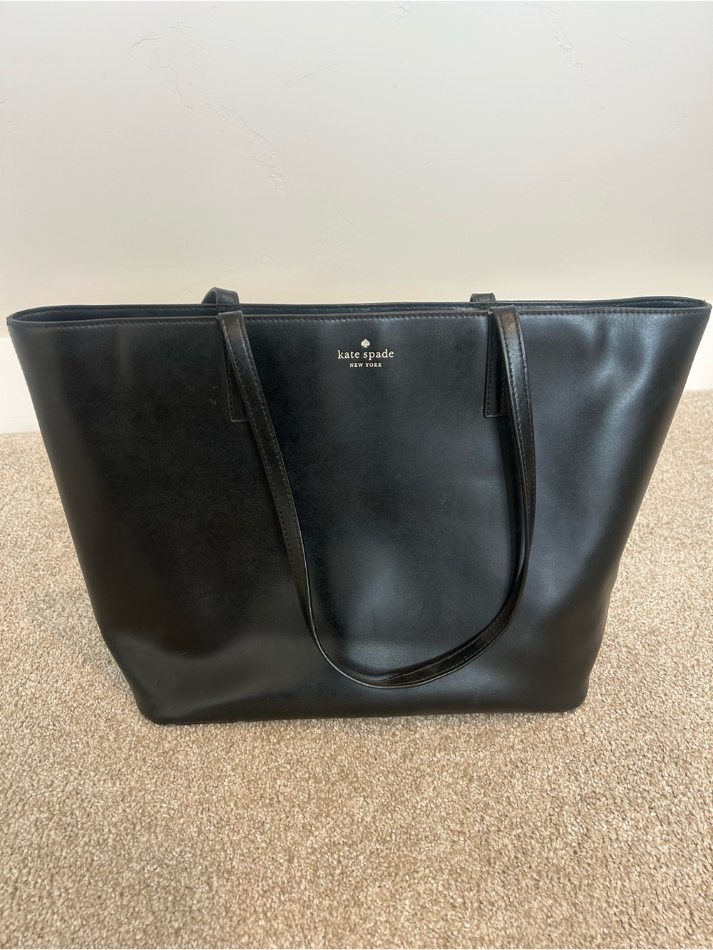 kate spade Black Leather Purse with Gold Logo